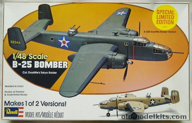Revell 1/48 B-25B Mitchell Doolittle Raider - Or North Africa Version - Bagged, H285 plastic model kit